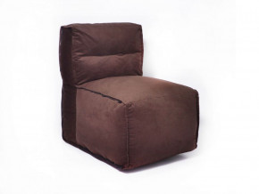 Прямое модульное бескаркасное кресло Комфорт (Шоколад велюр) в Урае - uraj.germes-mebel.ru | фото